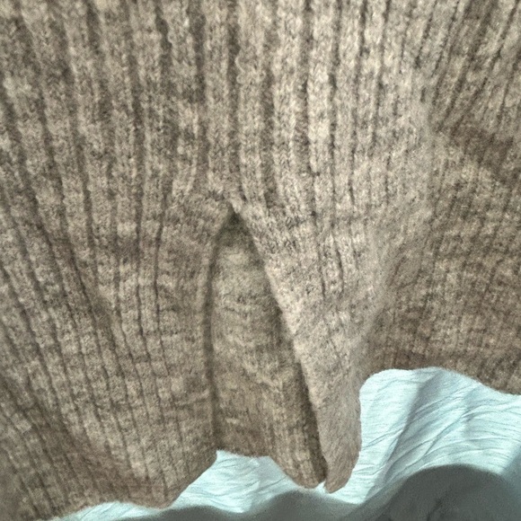 Dex Gray Ribbed Midi Dress-XL- form fitting- slits bottom hem. New or like new - Picture 8 of 9